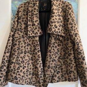 Jack leopard print coat - Size Large